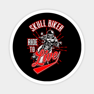 SKULL BIKER Magnet